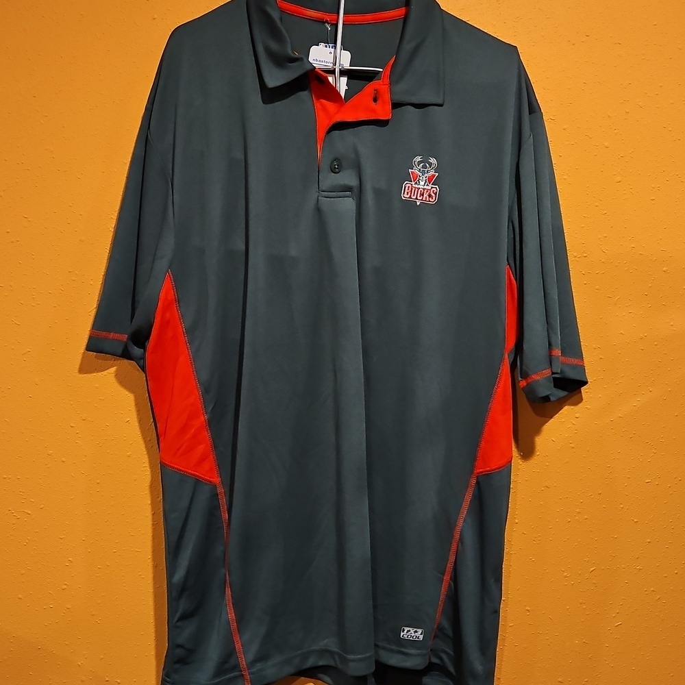 NWT Milwaukee Bucks NBA sz.TX3 Cool dri fit polo shirt